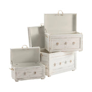 Crestview Collection Seaside White Shell Trunks