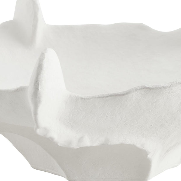 Uttermost Coral Mirage Matte White Ceramic Bowl ~ Indoor And Outdoor Use