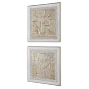 Uttermost Unpredictable Set of 2 Hand Painted Canvases