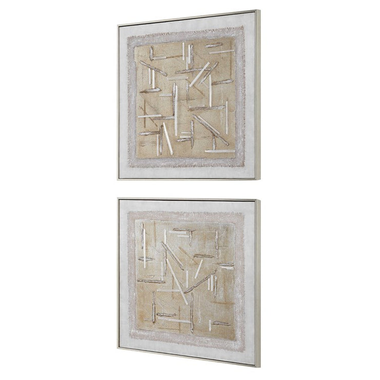 Uttermost Unpredictable Set of 2 Hand Painted Canvases