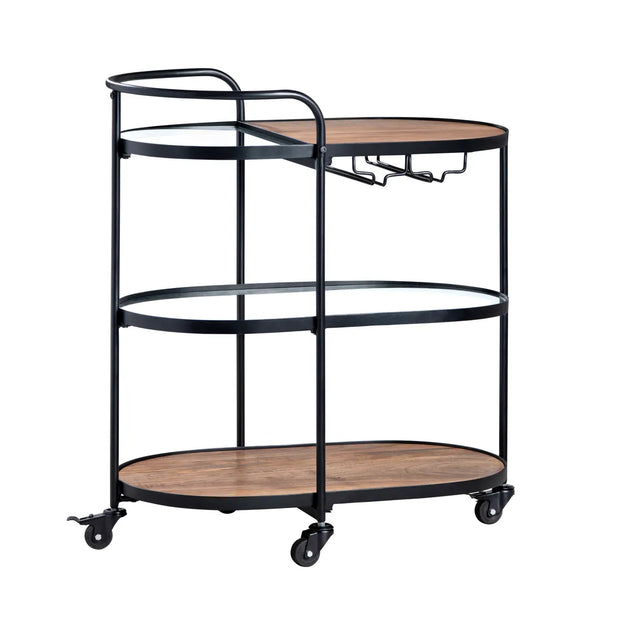 Crestview Collection Jaxon Mango Wood Bar Cart