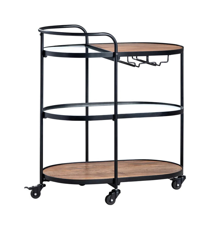 Crestview Collection Jaxon Mango Wood Bar Cart