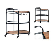 Crestview Collection Jaxon Mango Wood Bar Cart