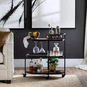 Crestview Collection Jaxon Mango Wood Bar Cart