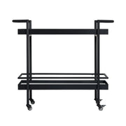 Crestview Collection Dining Mirror Shelves Bar Cart