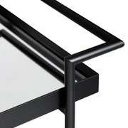 Crestview Collection Dining Mirror Shelves Bar Cart