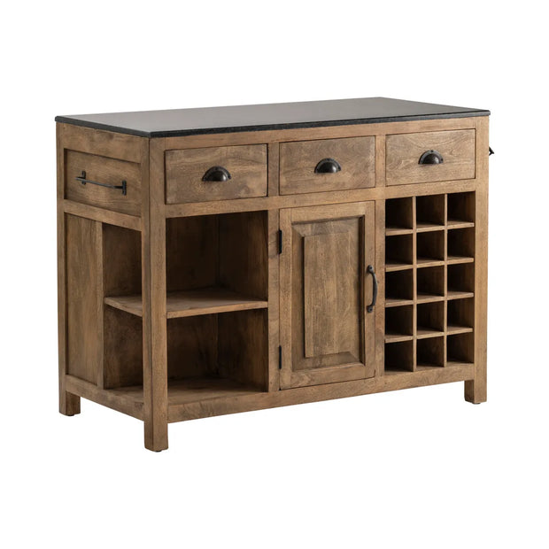 Crestview Collection Bengal Manor Weathered Mango Wood Island