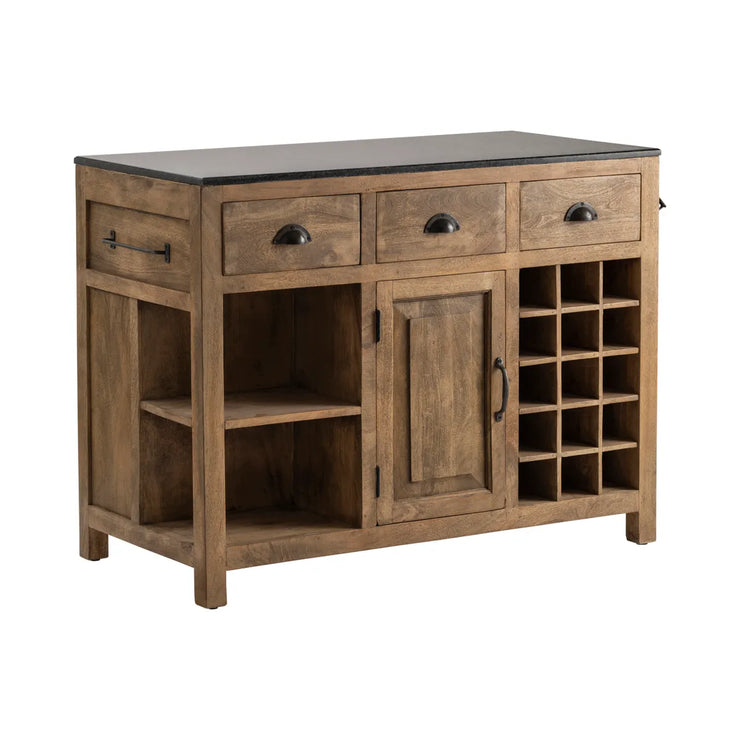 Crestview Collection Bengal Manor Weathered Mango Wood Island