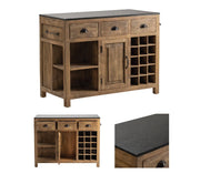 Crestview Collection Bengal Manor Weathered Mango Wood Island