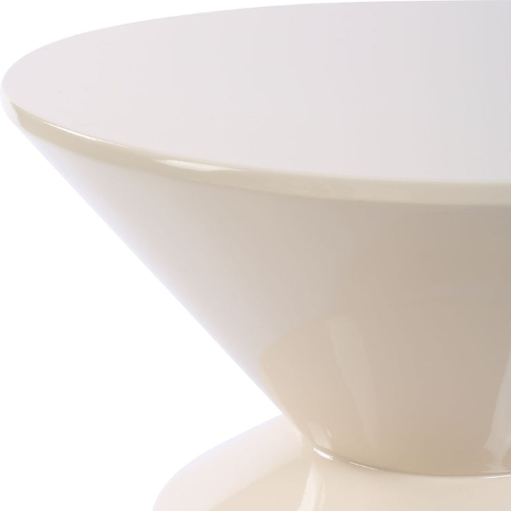 Uttermost Lyford Cream High Gloss Lacquer Accent Table