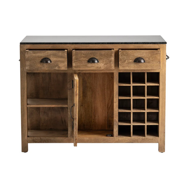 Crestview Collection Bengal Manor Weathered Mango Wood Island