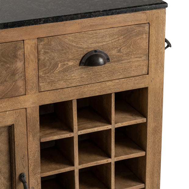 Crestview Collection Bengal Manor Weathered Mango Wood Island