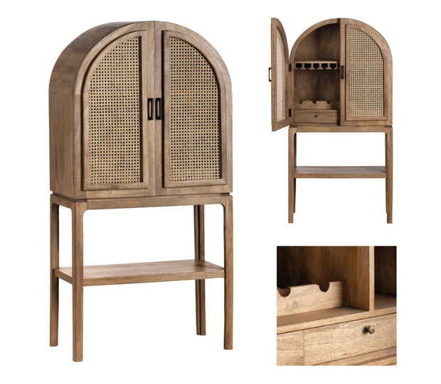 Crestview Collection Biscayne Mango Wood Bar Cabinet