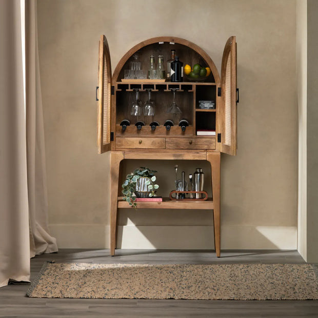 Crestview Collection Biscayne Mango Wood Bar Cabinet