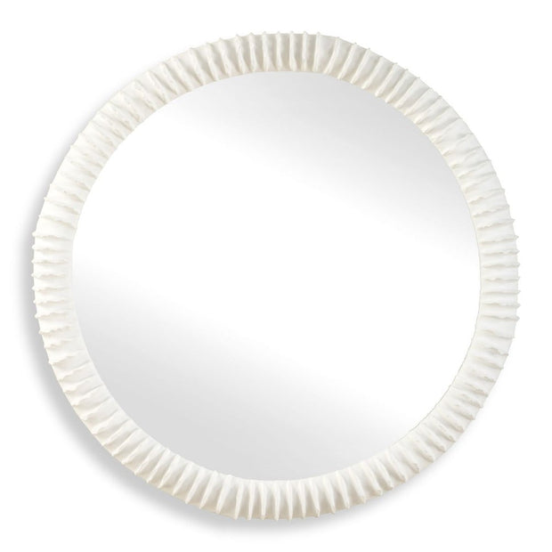 Uttermost Akiko Matte White Round Mirror