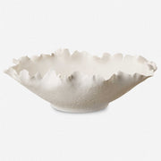 Uttermost Blossom Matte White Ceramic Organically Shaped Bowl