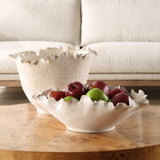 Uttermost Blossom Matte White Ceramic Organically Shaped Bowl