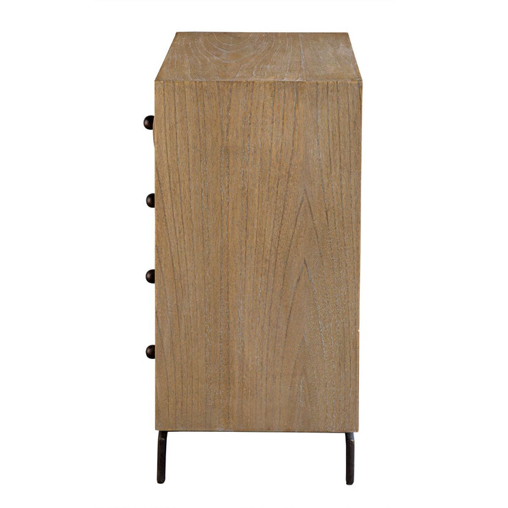 Uttermost Millard Mindi Natural Wood 4 Drawer Chest