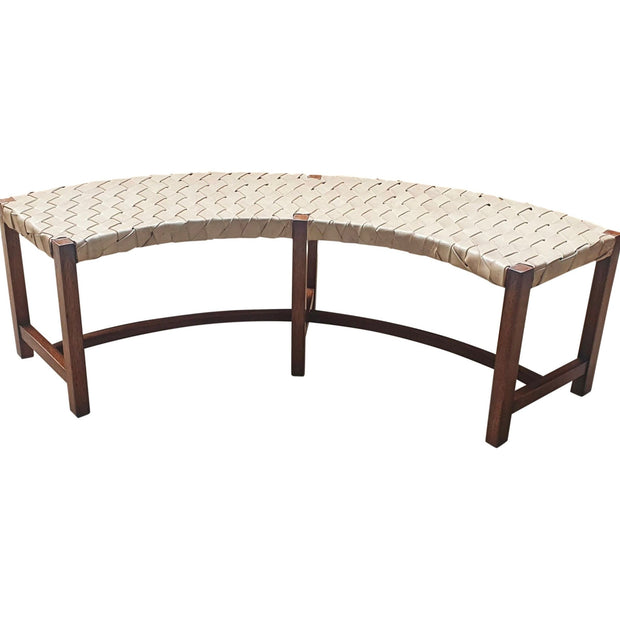 Casa Bonita Modern Rustic Paracas Curved Bench