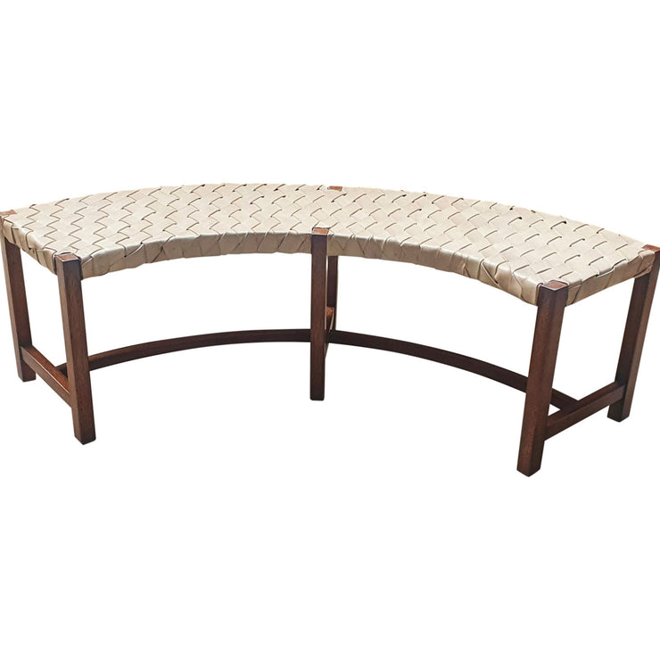 Casa Bonita Modern Rustic Paracas Curved Bench