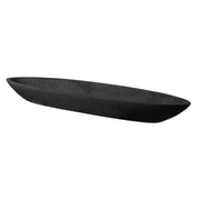 Uttermost Vessel Cast Black Stone Canoe Shaped Bowl