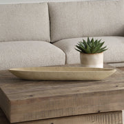 Uttermost Vessel Cast Ivory Stone Canoe Shaped Bowl