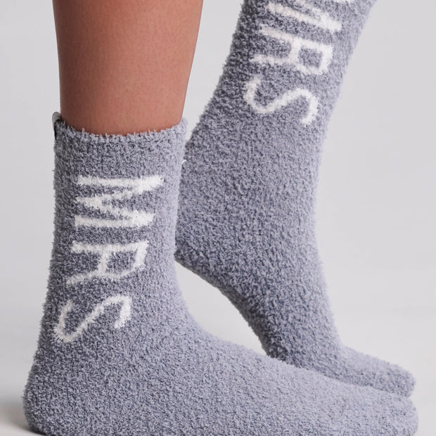 Barefoot Dreams CozyChic Mrs Socks ~ Moonbeam and Pearl