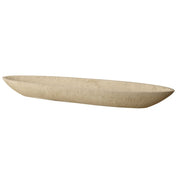 Uttermost Vessel Cast Ivory Stone Canoe Shaped Bowl