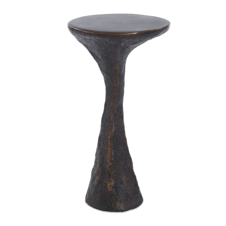 Uttermost Milan Black Concrete Drink Table ~ Indoor and Outdoor Use