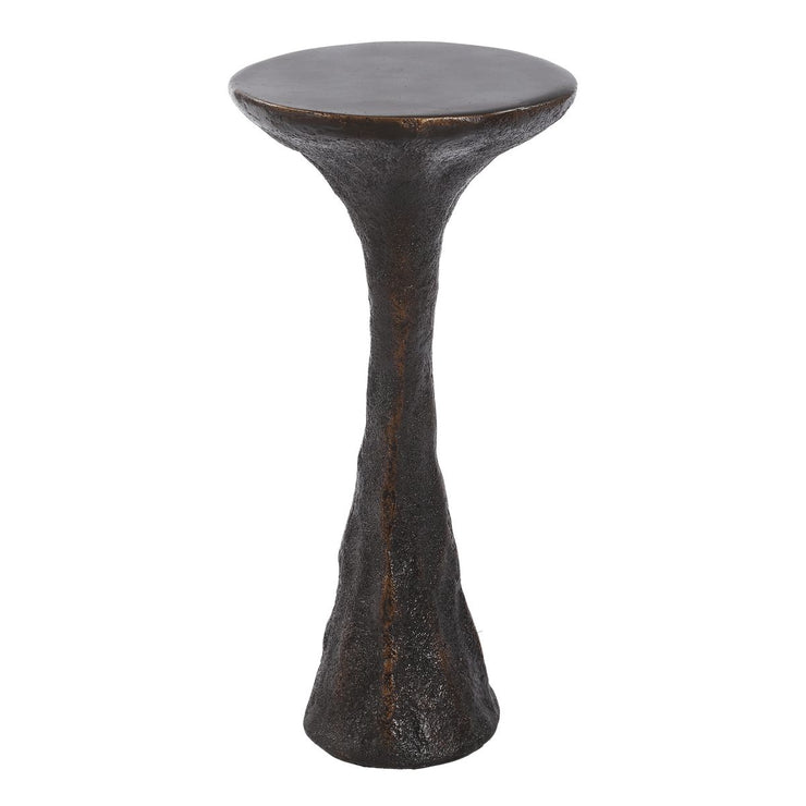 Uttermost Milan Black Concrete Drink Table ~ Indoor and Outdoor Use