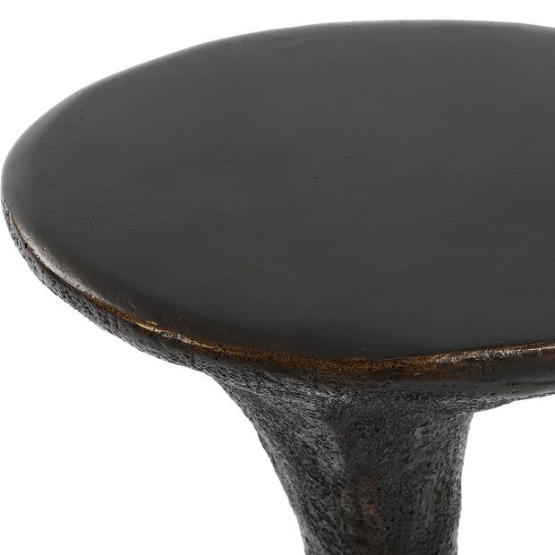 Uttermost Milan Black Concrete Drink Table ~ Indoor and Outdoor Use