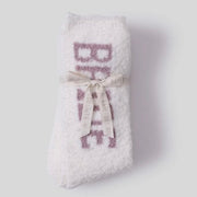Barefoot Dreams CozyChic Bridal 2 Pair Sock Set ~ Pearl and Teaberry
