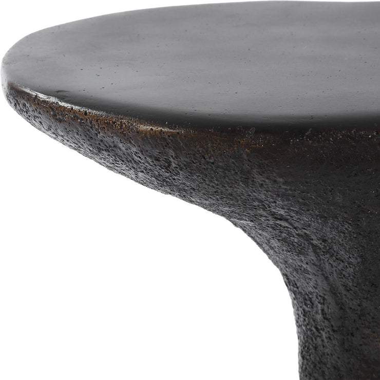 Uttermost Milan Black Concrete Drink Table ~ Indoor and Outdoor Use