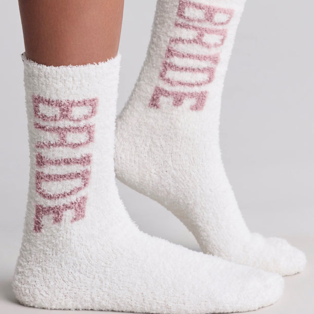 Barefoot Dreams CozyChic Bridal 2 Pair Sock Set ~ Pearl and Teaberry