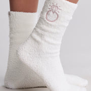 Barefoot Dreams CozyChic Bridal 2 Pair Sock Set ~ Pearl and Teaberry