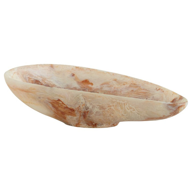Uttermost Marchena Caramel Swirl Marbleized Finish Organic Shaped Bowl