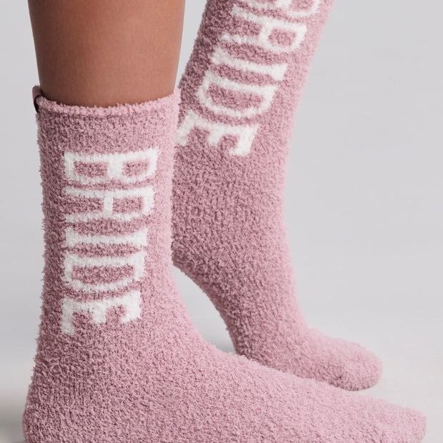 Barefoot Dreams CozyChic Bridal 2 Pair Sock Set ~ Teaberry and Pearl