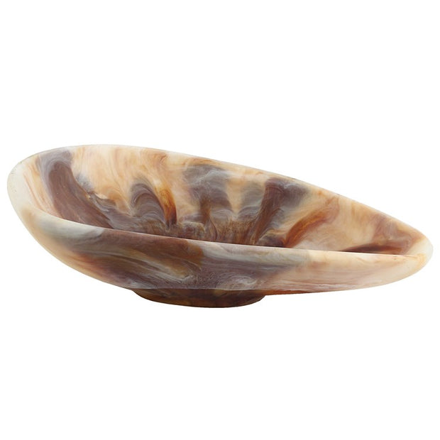 Uttermost Marchena Caramel Swirl Marbleized Finish Organic Shaped Bowl