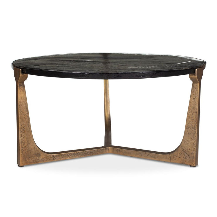 Uttermost Bohdi Black Cut Glass Outdoor Coffee Table