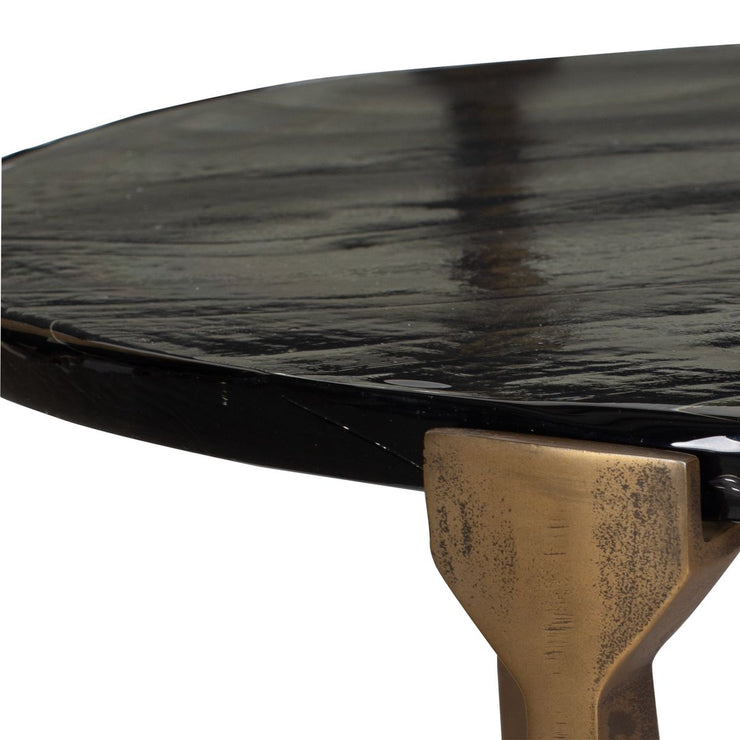 Uttermost Bohdi Black Cut Glass Outdoor Coffee Table