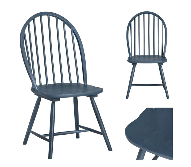 Crestview Collection Parker Painted Blue Dining Chair