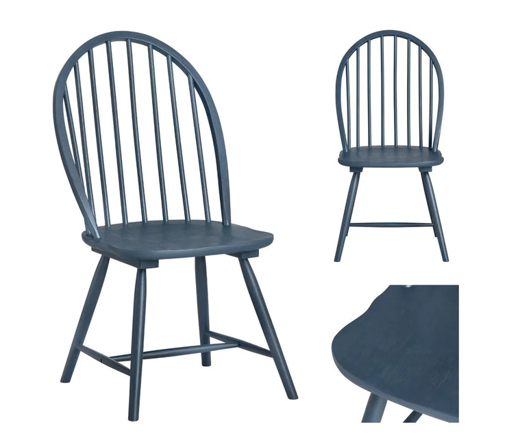 Crestview Collection Parker Painted Blue Dining Chair