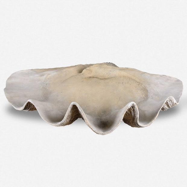 Uttermost Clamshell Antique White Decorative Bowl