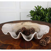 Uttermost Clamshell Antique White Decorative Bowl