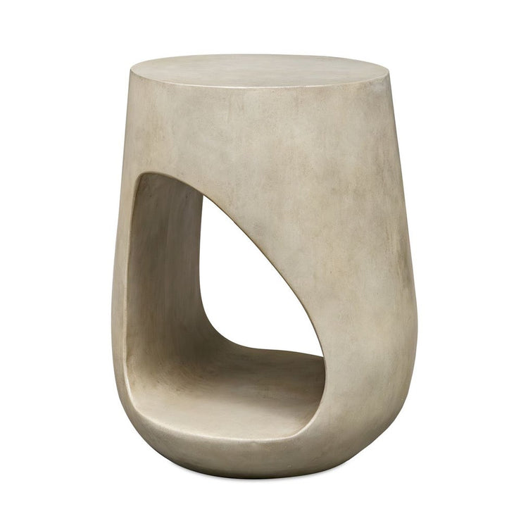 Uttermost Lithos Warm Gray Glass Comcrete Accent Table ~ Indoor And Outdoor Use