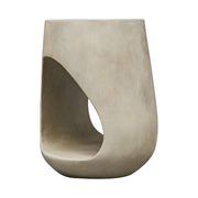 Uttermost Lithos Warm Gray Glass Comcrete Accent Table ~ Indoor And Outdoor Use