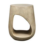 Uttermost Lithos Warm Gray Glass Comcrete Accent Table ~ Indoor And Outdoor Use