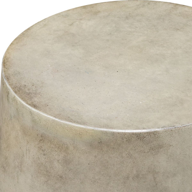 Uttermost Lithos Warm Gray Glass Comcrete Accent Table ~ Indoor And Outdoor Use
