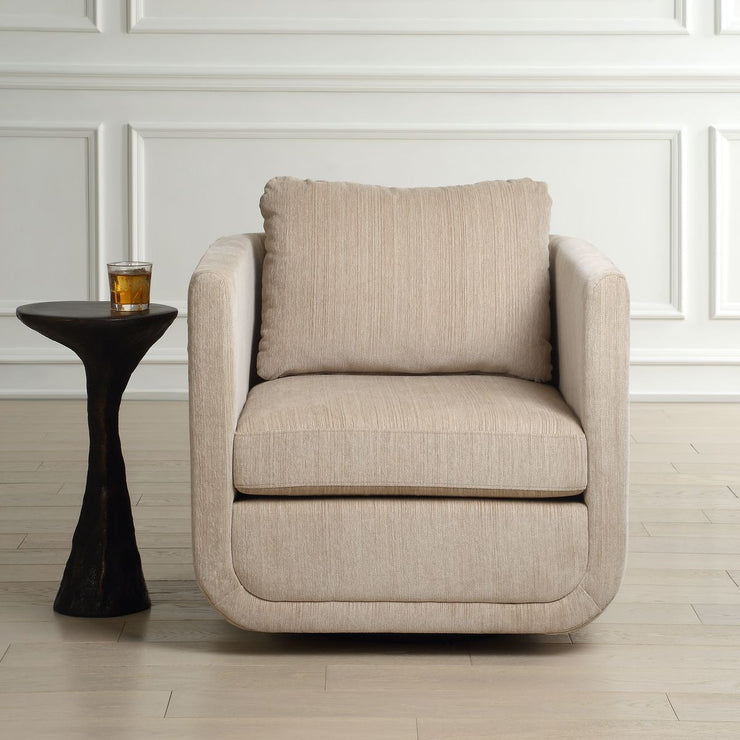 Uttermost Abound Textured Chenille Swivel Chair