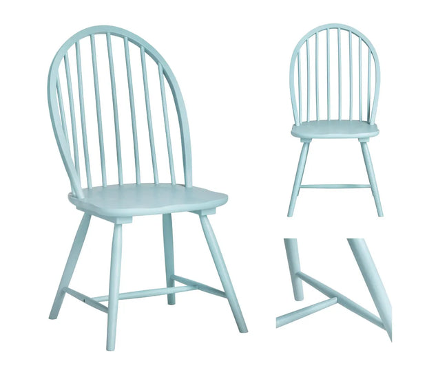 Crestview Collection Patterson Painted Blue Dining Chair